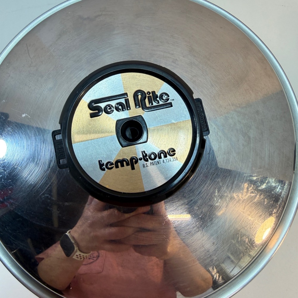 Seal-Rite 7 1/2" Saucepan T304 Stainless Steel Temp-Tone Lid USA 5 Ply Vented - Picture 3 of 10